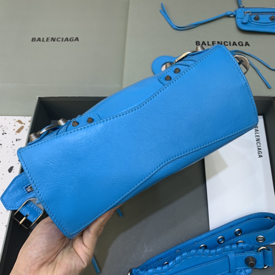 Balenciaga Neo Cagole XS Handbag Shoulder Bag Blue